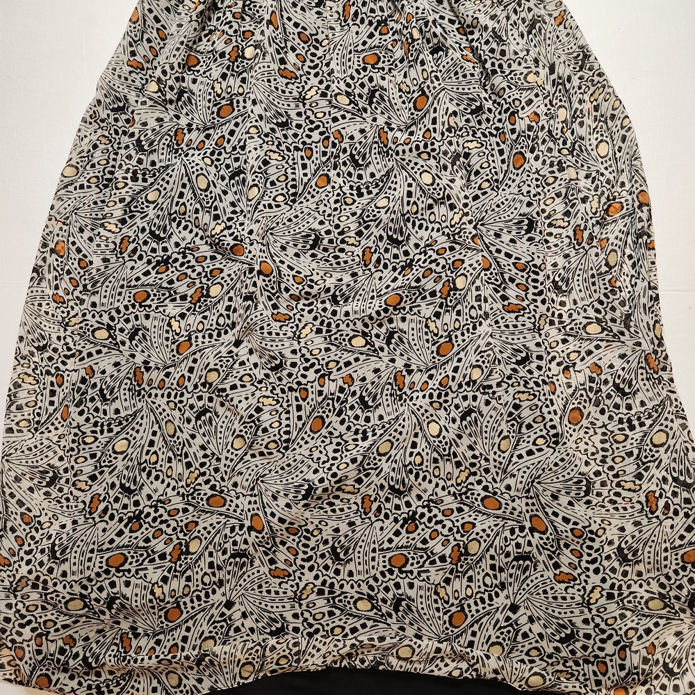 Express Black and Orange Patterned Maxi Skirt NWT - image 1